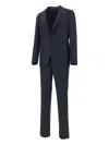 Tagliatore Blue Single-breasted Tuxedo With Vest In Blue