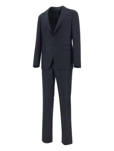 TAGLIATORE NARROW-LAPELS WOOL SUIT