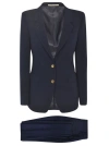 Tagliatore Navy Blue Crepe Texture Blazer In Blue