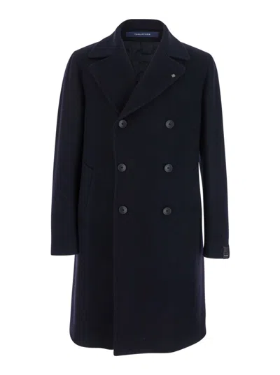 Tagliatore Navy Blue Double Breasted Coat