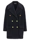 Tagliatore Navy Blue Double-breasted Coat In Navy Blue