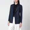 Tagliatore Tailored Jacket Buttoned Cuffs Front Pockets In Blue
