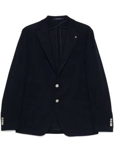 TAGLIATORE NAVY BLUE JACKET WITH ENGLISH REAR VENTS