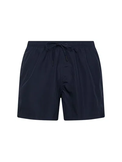 Tagliatore Drawstring-fastening Swim Shorts In Blue