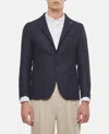 Tagliatore Monte Carlo Tailored Jacket With Structured Fit In Blue