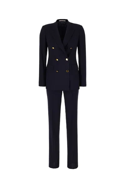 TAGLIATORE NAVY BLUE WOOL BLEND SUIT