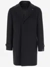 Tagliatore Thomas Lapel-pocket Wool Coat In Black
