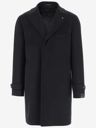TAGLIATORE NAVY BLUE WOOL COAT