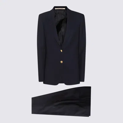 Tagliatore Pinstripe Suit In Blue