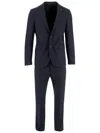 Tagliatore Stretch Wool Suit In Blue