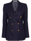 Tagliatore Nayade Linen Blazer In Blue