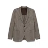 Tagliatore Neutral Brown Jackets In Gray