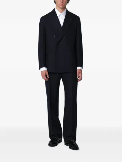 Tagliatore New York Double-breasted Suit In Multi