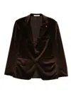 Tagliatore Notch-lapel Pocket Blazer In Brown
