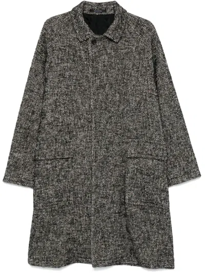 Tagliatore Notched-collar Single-breasted Coat In Black