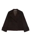 Tagliatore Notched Double-breasted Jacket In Brown