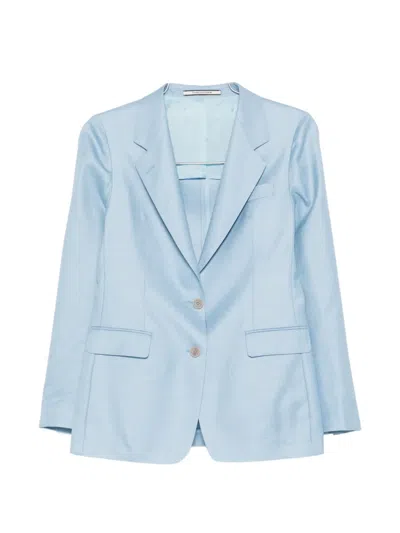 Tagliatore Notched-lapel Blazer In Blue