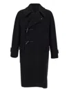 Tagliatore Notched-lapel Coat In Black
