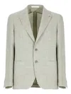 Tagliatore Notched-lapel Single-breasted Blazer In Green
