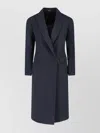Tagliatore Notched Lapel Single-breasted Longline Jacket In Blue