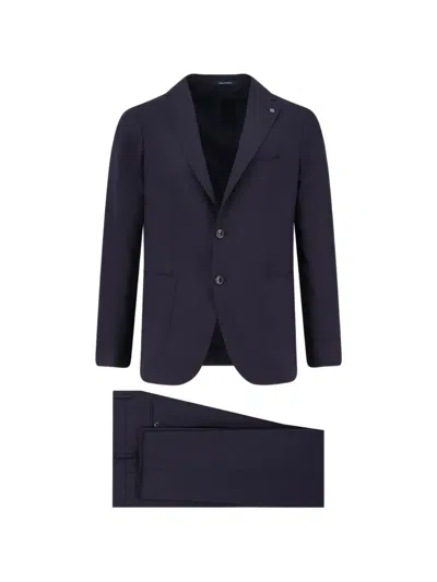 Tagliatore Complete With Jacket And Pants Made Of Virgin Wool In Black