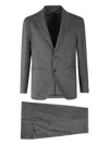 Tagliatore Notched Lapel Suit In Gray