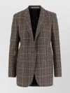 Tagliatore Notched Lapels Checked Blazer In Brown