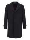 Tagliatore Notched-lapels Coat In Black