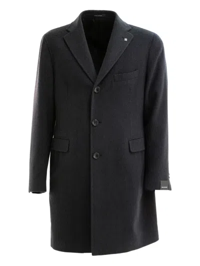 Tagliatore Notched-lapels Coat In Gray