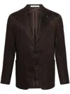 Tagliatore Tailored Black Blazer With Classic Two-button Closure In Brown