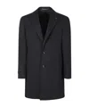 Tagliatore Notched-lapels Single-breasted Coat In Black