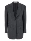 Tagliatore Notched Single-breasted Jacket In Gray