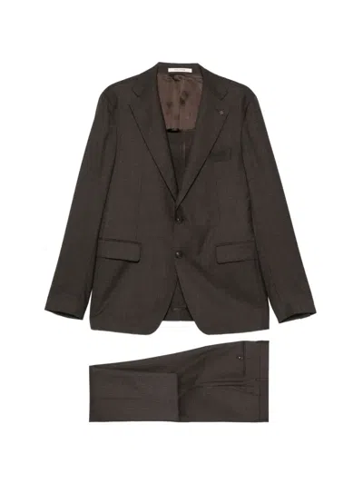 Tagliatore Notched-lapel Single-breasted Suit In Multi