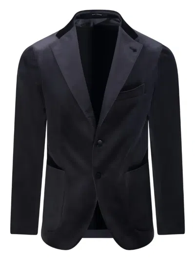 Tagliatore Notched-lapels Blazer In Blue