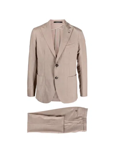Tagliatore Notched-lapels Single-breasted Suit In Gray