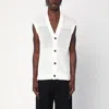 Tagliatore Off-white Perforated Cotton Vest Men