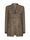 Tagliatore Wool Double-breasted Jacket In Brown