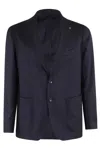 Tagliatore Single-breasted Wool-cashmere Blazer In Blue