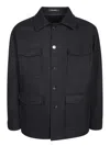 Tagliatore Milton Black Cashmere Overshirt In Black