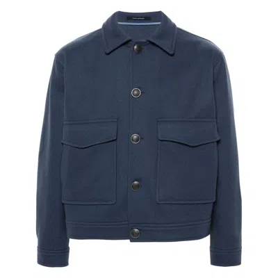 Tagliatore Outerwears In Blue