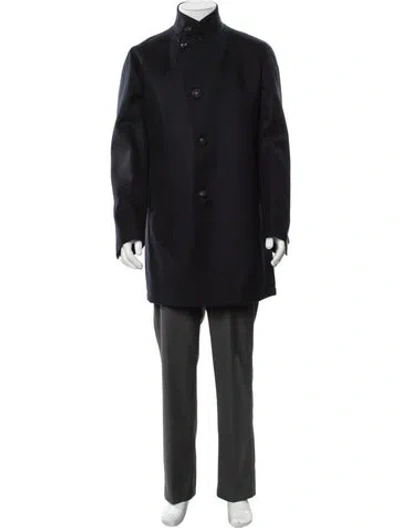 Pre-owned Tagliatore Overcoat In Blue