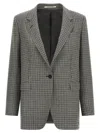 Tagliatore Oversize Blazer Jacket Blazers Gray In Multi