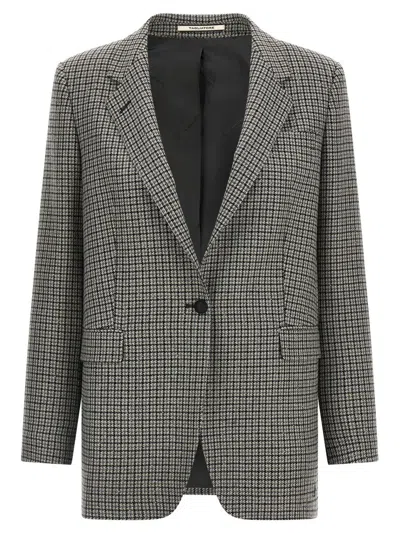 Tagliatore Oversize Blazer Jacket Blazers Gray In Multi