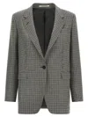 Tagliatore Oversize Blazer Jacket Blazers Gray In Gray