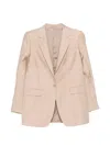 Tagliatore Button Front Jacket In Nude