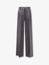 Tagliatore P-ebony Bi-stretch Virgin Wool Trousers In Gray