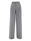 Tagliatore Grey Pinstripe Trousers In Gray