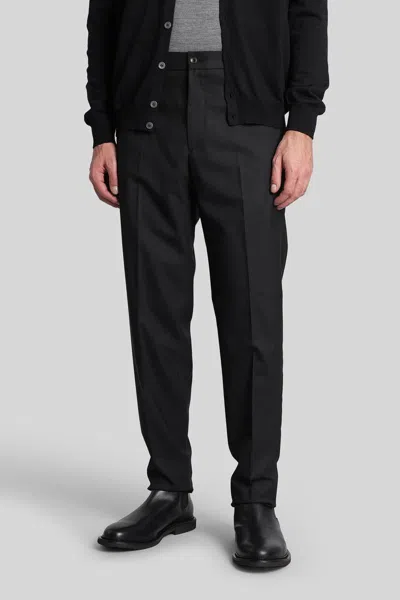 Tagliatore P-garcon Pants In Black Wool