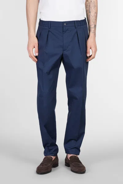 Tagliatore P-gord24 Pants In Blue Cotton