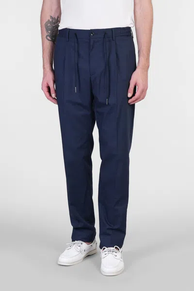 Tagliatore P-newman Pants In Blue Cotton